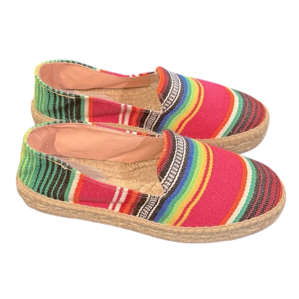 Striped Pink Multicolor Espadrille Slip-On - Picture 11 of 16